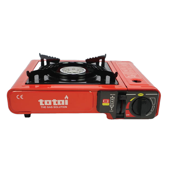 TOTAI PORTABLE CARTRIDGE GAS STOVE RED D.K. GAS APPLIANCES (P