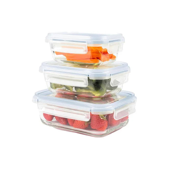 CH GLASS 3 PCS LUNCH BOX SET