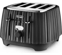 DELONGHI BALLERINA 4 SLICE TOASTER - FURNACE BLACK FURNTECH