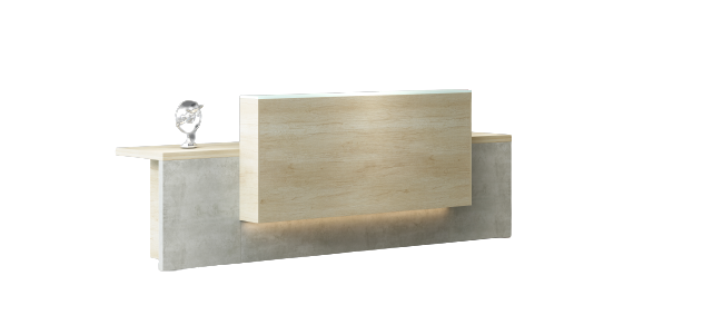 OZ-8305-18 RECEPTION COUNTER (OAK&WHITE) OFFICE INNOVATIONS