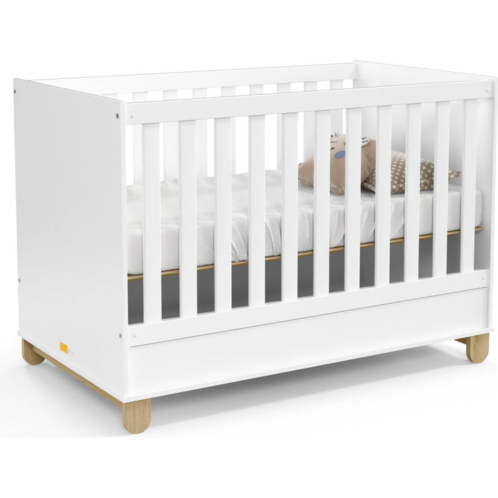 ZUPY CRIB WHITE NATURAL