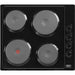 DEFY 600 4PLATE CP SOLID HOB BLACK