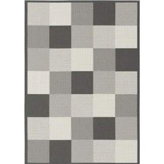 ESSENCE RUG 200X290 BLOCK BEIGE&BLACK