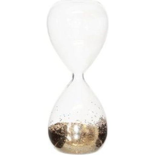 GOLD GLITTER HOURGLASS 16CM