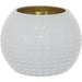 SEA URCHIN WHITE BALL VASE 15X11CM