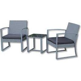 TORINO BISTRO SET GREY RATTAN-LOOK