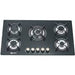 ZERO 5BRN GLASS GAS HOB BLACK