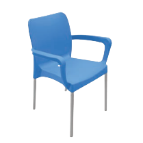 BISTRO CHAIR WITH ARMS BLUE